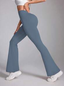 Speed mate Women's Tight-Fitting Dance Wide Leg Pants Yoga Sports Bell-Bottoms,Fleece