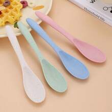 Wheat Straw Utensil Set, 3-Piece Fork Knife Spoon, Portable Travel Cutlery For Camping, Office,  Friendly Reusable - Multicolor - View 5