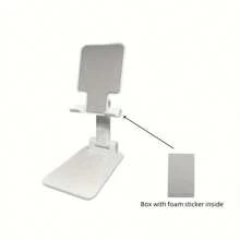 1 pièce Support pliable blanc et noir pour téléphone et tablette, support mobile, support de téléphone réglable