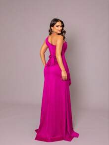 Party Dress Simple Elegant Party Sexy Hollow Out/Cut Out Knot Zipper Wedding - màu hoa vân anh - Xem 1