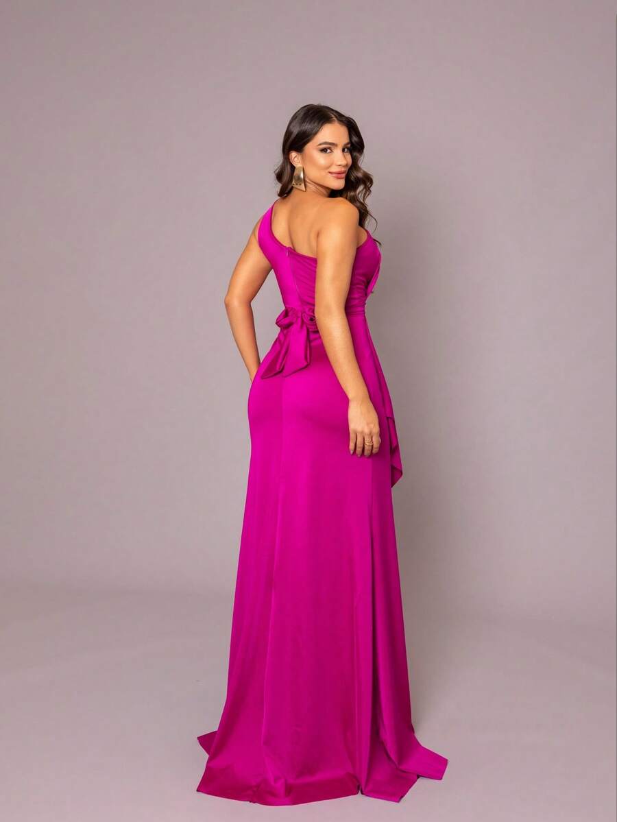 Party Dress Simple Elegant Party Sexy Hollow Out/Cut Out Knot Zipper Wedding - màu hoa vân anh - Xem 1