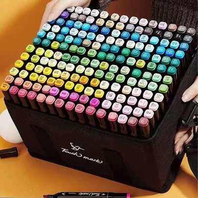 24/36/40/48/60/80 Cores Caneta Marcador de Ponta Dupla/Pintura de Arte/Aquarela/Suprimentos Escolares Volta às Aulas