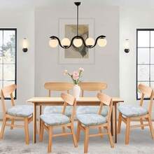 Stretch Non-Slip Soft Washable Dining Chair Covers Set Of 4, Yellow Cushion Slipcovers Kitchen And Dining Room Chairs - 09 - View 6