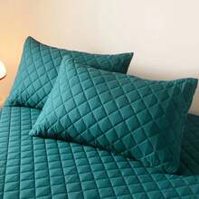 Funda de almohada impermeable, sin almohadas, 3 tipos de Jacquard, funda de almohada de 48x74cm para dormitorio, funda de almohada para el hogar - Azul - Ver 15