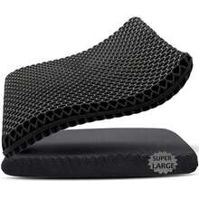 Gel Seat Cushion, Double Thick Egg Gel Cushion For Pressure Pain Relief, Breathable Wheelchair Cushion Chair Pads For Car Seat Office Chair (16x14x1.65inch)-973700 - 2-黑色超大1919165英寸 - 查看 1