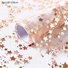 3pcs Silver Star Tablecloth 16ft (Approx. 500cm), Silver Dining Table Decor Center Piece, Suitable For Wedding, Birthday Party, Banquet, Daily Use, DIY, Christmas, Festivals - Multicolor - View 13