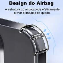 Capa Capinha Space Transparente Anti Impacto TPU Case Space Compativel Apple 11 ProMax 12 13 14 16 17 Pro Max Plus X/Xs - Transparente - Visão 7