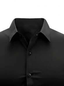 3-Pack Men's Shirts In The Same Color, Elegant And Versatile, Comfortable For Travel, Casual Sports, Can Be Worn As A Base Or Outerwear, Casual Shirts, Home Shirts, A Variety Of Colors To Choose From - màu đen - Xem 7