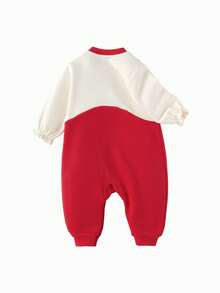 Balabala 女宝宝连体衣 2025 春季羊毛连体衣 可爱新年装 - 白紅色調 - 查看 5