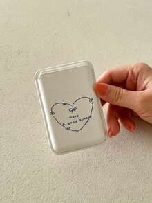1 件韩式磁卡夹贴纸，图案可爱，适合所有手机型号，Magsafe 皮革卡套