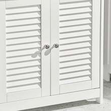 SoBuy FRG237--W, Under Sink Cabinet Bathroom Vanity Unit Bathroom Storage Cabinet With Double Shutter Doors, Suitable For Pedestal Sinks, White Home Bathroom Decor Bathroom Organizer Summer Bathroom Accessories - White - View 5