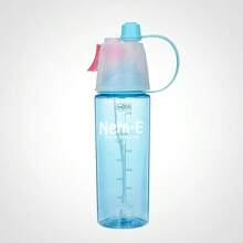 1 Pc Of 600ml Sports Spray Water Cup, Press Type Water Spray, Portable Water Bottle, Outdoor Sports, Fitness, Effective Temperature Reduction, Moisturizing, Men's And Women's Water Bottles, Suitable For Home, Outdoor, Gym