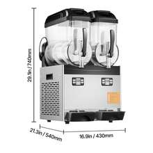 Máquina comercial para hacer granizados, batidos y bebidas congeladas con tanque de 12 L x 2 pulgadas - Tipo de Enchufe A USA (110-127V) - Ver 10