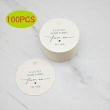 100个印有“我们送给您的小礼物”字样的礼品标签，直径4.5厘米/1.77英寸，圆形，适用于婚礼、派对、活动等场合 | 礼品包装吊牌 - 彩色 - 查看 13