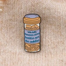 Mental Health Bottle Enamel Pin Badges On Backpack Women Brooches Men Lapel Pins Medical Jewelry Cosplay Accessories Gift - 1 - 查看 5