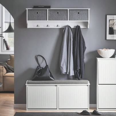 SoBuy Shoe Bench FSR98-XL-W