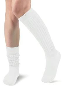 Witwot Slouch Socks Women Knit Knee High Boot Long Tube Scrunch Sock For Woman