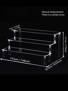 1 sztuka - akrylowy organizer na kosmetyki, wielowarstwowa przezroczysta półka, nadaje się do perfum, produktów do pielęgnacji skóry, kosmetyków, łazienki, sypialni, dekoracji wnętrz, wzmocniona i stabilna konstrukcja trapezowa