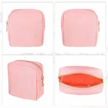 1 Pc Women Waterproof Makeup Bag For Business Travel Vacation Camping Beige - 粉色 - 查看 3