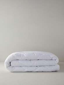 Double Duvet Quilt Insert - King Queen Size Quilted White All Seasons Alternative Filling - Corner Strip Microfiber Bed Quilt Machine Washable