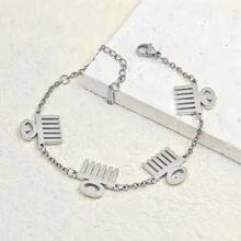 1 Stück Afrikanisches Nyame Gye Armband, Edelstahl Adinkra traditioneller Schmuckanhänger Armband für Frauen