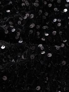 优雅晚礼服，正式聚会，圣诞节，新年，亮片高端奢华优雅长袖连衣裙，黑色，春季款 - 黑色 - 查看 10