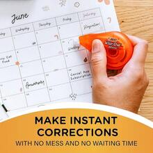 BIC Wite-Out Brand EZ Correct Correction Tape, 19.8 Feet, 4-Count Pack Of White Correction Tape, Fast, Clean And Easy To Use Tear-Resistant Tape Office Or School Supplies-653399 - 白色膠帶2條裝1包 - 查看 6