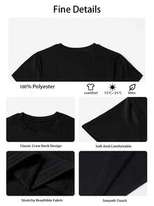 Camiseta de manga corta y cuello redondo informal y casual de uso diario, con estampado gráfico de expedición Esquie Clair Obscur, para mujer de talla grande