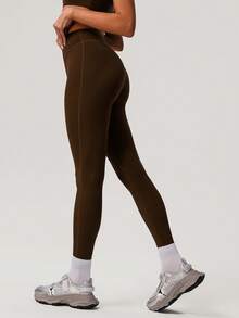 Sodalemon Women Running Workout No Front Seam Buttock Lifting Light Weight Eu Size Training Yoga Pants Casual Outdoor Sport Leggings Tights Spring - Coffee Brown - View 8