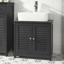 SoBuy Bathroom Base Cabinet FRG237-WN - 灰色 - 查看 1