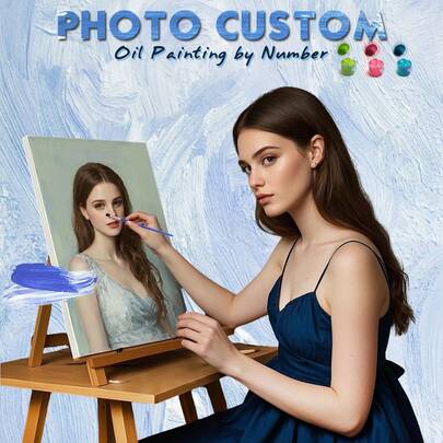  HuaCan 1pc Photo Custom DIY Oil Painting By Numbers Anniversaries & Christmas Gifts 24 Colors Print By Number Kit Adult Gift Coloring By Numbers Without Frame Living Room Home Decoration