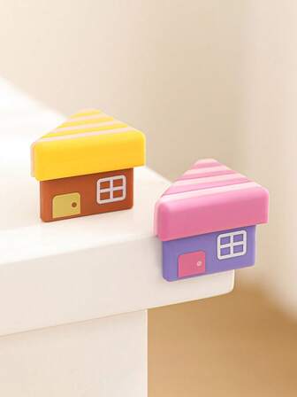 2 件房屋形防撞条，高强度粘合凝胶，适用于桌子、家具、玻璃、橱柜等