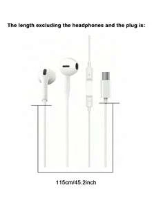 3,5 mm kabelgebundene In-Ear-Kopfhörer mit Mikrofon, kompatibel mit Typ-C und Lightning-Geräten für Anrufe und Musik - Schwarz - Übersicht 9