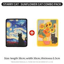 新款黄麻画猫抓板，星空猫画猫抓板，耐用猫玩具 - 彩色 - 查看 14