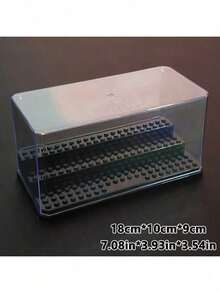 Large Clear Display Case With Tiered Base For Building Blocks Mini Figures – Dustproof Acrylic Storage Box For Collectibles, Action Toys, Brick Models – Desktop Showcase For Home Or Office Decor, Christmas, Birthday Gifts