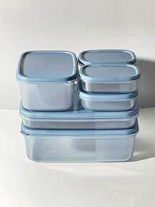 6 件带盖食品储存容器，餐食准备容器，适用于微波炉和洗碗机，适合工作、户外野餐、学校以及在厨房储存蔬菜、水果、肉类 - 彩色 - 查看 9