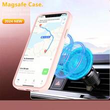 Hadaasi 1个粉色磁吸手机壳，内置屏幕保护膜，[兼容无线充电] 360°全方位防震保护壳，[亲肤材质 & 防刮设计] 兼容 17 Pro/17 Pro Max/Air/17 和 Galaxy S26 Ultra/S26 Plus/S26/S25 Ultra，国际版，非国内版 - 粉色 - 查看 9