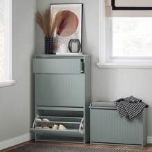 SoBuy Shoe Cabinet FSR165-W - 灰色 - 查看 3