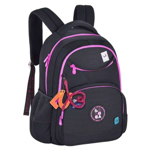 Mochila De Costas Juvenil Meninas Escolar Casual Com Chaveiro Personalizado E Compartimento Interno Acolchoado