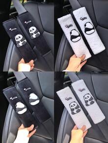 1pc/2pcs Car Interior Seat Belt Shoulder Protection Cover Cute Panda Decoration Shoulder Protection Anti Slip And Wear Resistant Four Season Universal - one-size - View 13