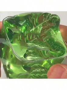 1/2/4件装透明水晶史莱姆套装，蜜桃粉色果冻方块闪光脆皮史莱姆，成人减压史莱姆玩具，有弹性且不粘手