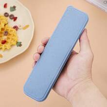 Wheat Straw Utensil Set, 3-Piece Fork Knife Spoon, Portable Travel Cutlery For Camping, Office,  Friendly Reusable - Multicolor - View 3