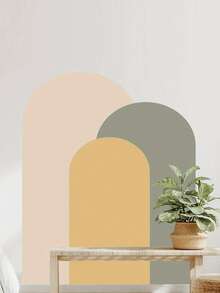 波西米亚风几何拱形墙贴 - 可移除 PVC 贴纸，适用于客厅、卧室和浴室装饰 | 易撕易贴，无残留粘合剂 | 39 英寸 X 32 英寸 | 非常适合玻璃、瓷砖和光滑表面墙面装饰墙贴墙贴贴纸 - 彩色 - 查看 6