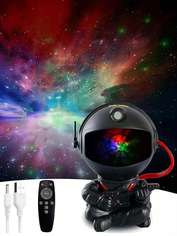 1 Stück Astronaut für Galaxie Sternprojektor Licht - 360° verstellbar, Fernbedienung, dimmbar & farbwechselnde LED Lampe für Schlafzimmer, Party, Heimdekoration