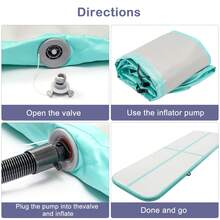 Air Floor Mat 10ft Tumbling Mat Inflatable Gymnastics Mat Thick With Pump For Youth/Adults - Green without Pump- - View 6