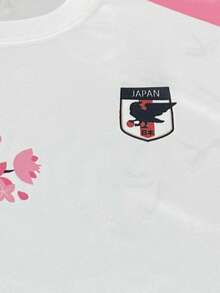Japanese Sakura Samurai Style Customized Men's Soccer Jersey With Name & Number, Round Neck Soft Lightweight Sports Top, Sublimation Training Kit - Pink - View 8
