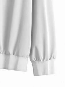 White Hoodie, 1 Pcs Autumn And Winter  Solid Basic Hoodie, Suitable For Everyday Casual Wear - trắng - Xem 4