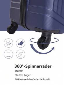 Wyprodukowano w Europie, bagaż niezbędny do akademika szkolnego, bagaż niezbędny do akademika uniwersyteckiego, bagaż szkolny, bagaż podróżny, wytrzymały, niezbędny bagaż podręczny na wakacje, walizki podróżne, zestawy walizek na kółkach, bagaż kabinowy, bagaż rejestrowany, bagaż na cztery koła, twarda walizka na kółkach, materiał ABS, - Niebieski - Zobacz 6