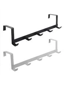 1 个门衣架，带 5 个挂钩，用于存放夹克、帽子、浴袍、毛巾、皮带、夹克、卧室、衣柜、坚固的衣架、门衣架，适用于宿舍返校季、返校季、圣诞节、万圣节、存储、装饰