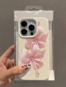 Funda protectora de teléfono con textura y estampado de flores hawaianas, de moda minimalista, a prueba de golpes y gruesa, adecuada para iPhone 16 XR /7/8, iPhone 15 Pro Max/12 Pro Max/13 Pro Max/14 Pro Max, 13 14 11 12p 14 Women P11 Soft Shell P12 Anti-Drop XS.XR /78P.78GES2